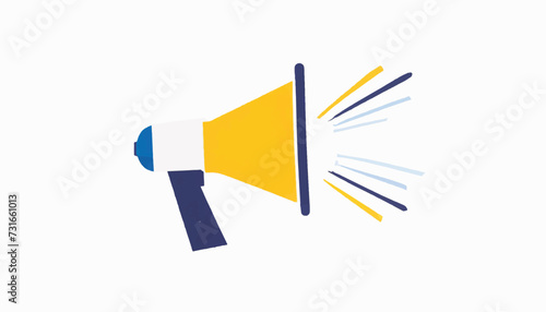  logo for marketing megaphone bullhorn on a white background  photo