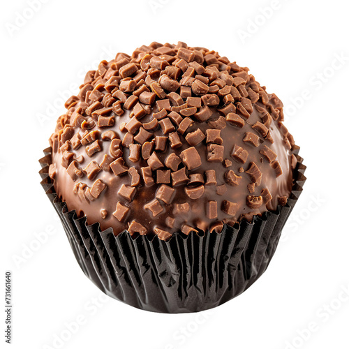 Brigadeiro, transparent background, isolated image, generative AI