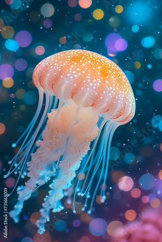 jellyfishes and crystals  photo