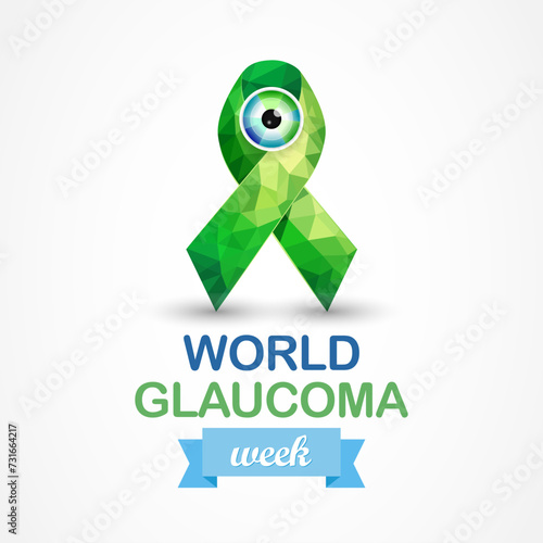 World Glaucoma Week is observed every year during March, it is a group of eye conditions that damage the optic nerve, the health of which is vital for good vision. Vector illustration