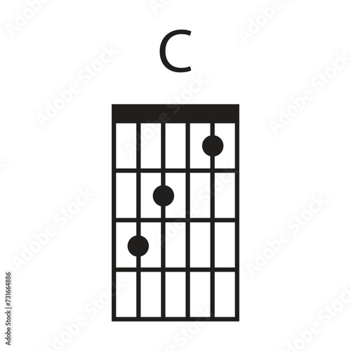 guitar chord icon vector