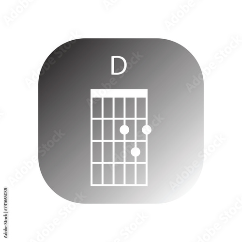 guitar chord icon vector