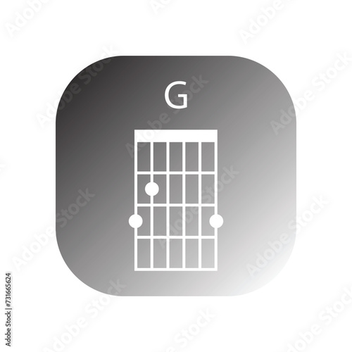 guitar chord icon vector