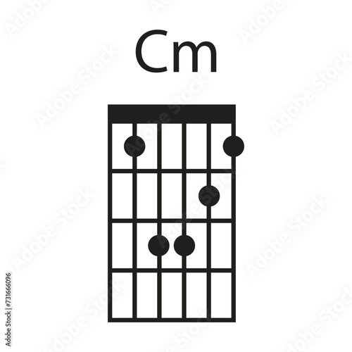 guitar chord icon vector