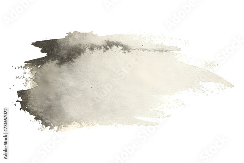 Abstract Silver Watercolor Stain on White Background for Your Design.