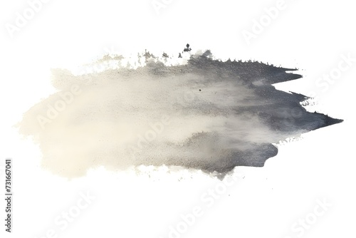 Abstract Silver Watercolor Stain on White Background for Your Design.