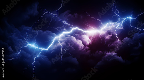 Lightning on the sky  gloomy ominous thunder and lightning background