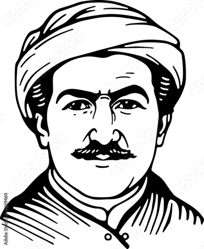 Mustafa Barzani portrait photo