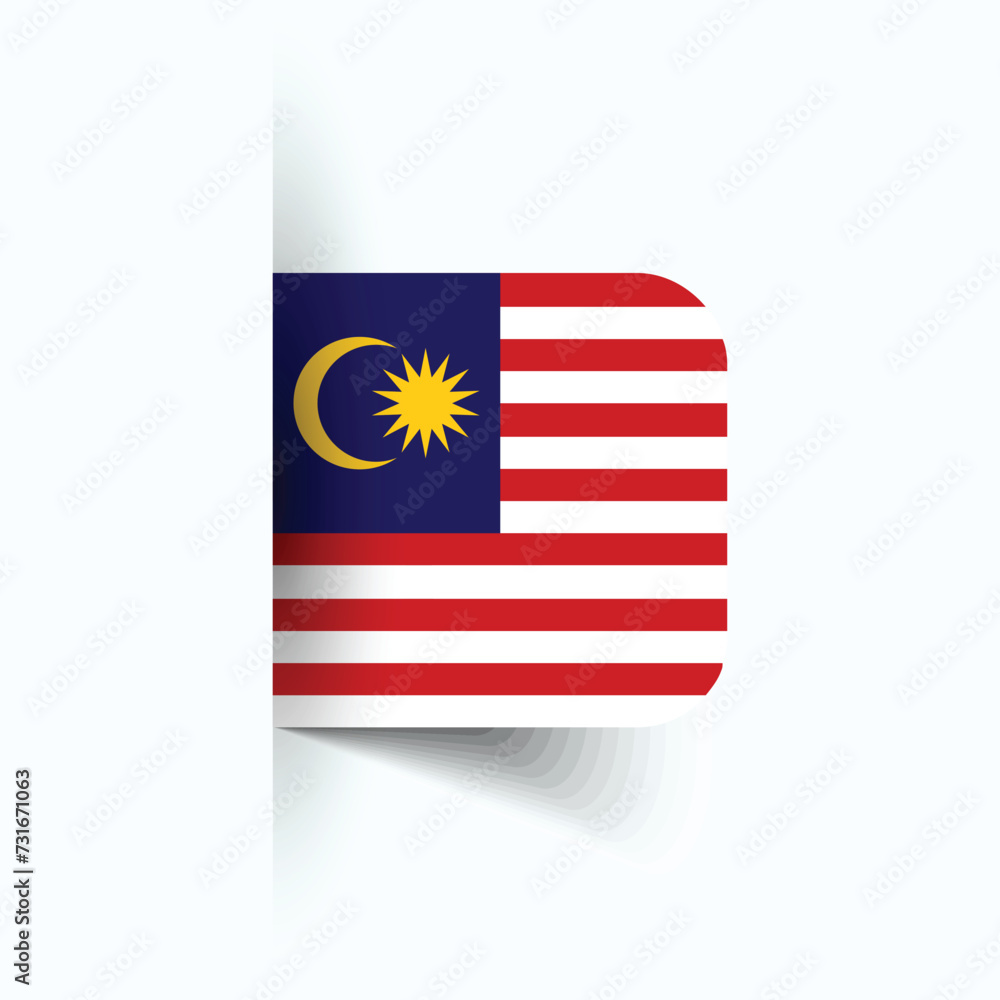 Malaysia national flag, Malaysia National Day, EPS10. Malaysia flag vector icon Malaysia national flag, Malaysia National Day, EPS10. Malaysia flag vector icon