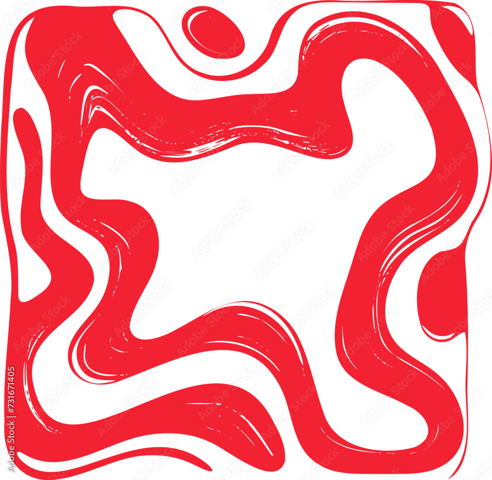 Square frame illustration. Abstract decorative frame hand drawing design element Square frame illustration. Abstract decorative frame hand drawing design element