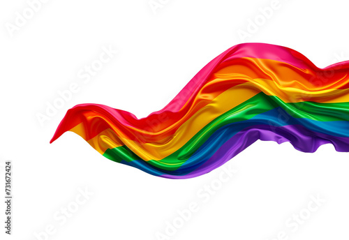 rainbow flag on transparent background