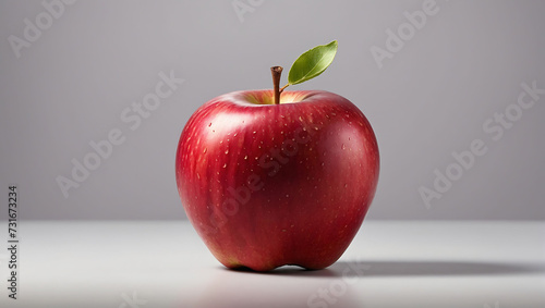 Dwa świeże czerwone jabłka na subtelnie oświetlonym tle