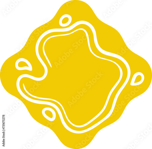 Square frame illustration. Abstract decorative frame hand drawing design element