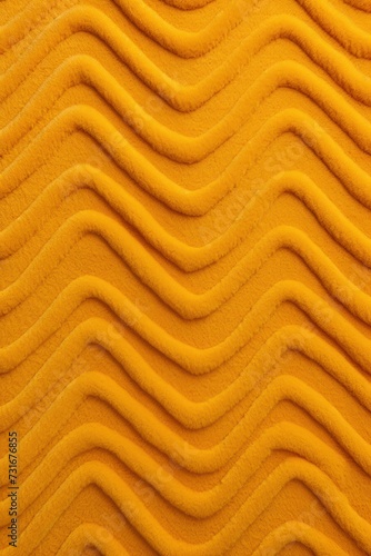 Yellow zig-zag wave pattern carpet texture background