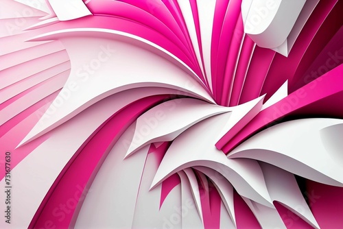 AI generated illustration of an abstract background in pink and white colors