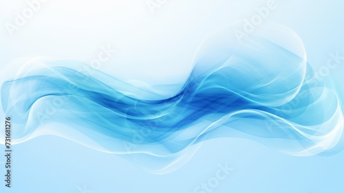 Abstract blue waves on a light background for modern design