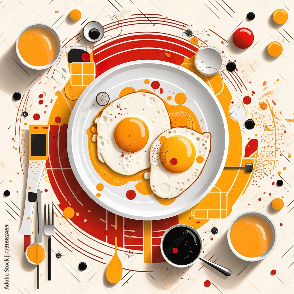 Obraz premium breakfast background