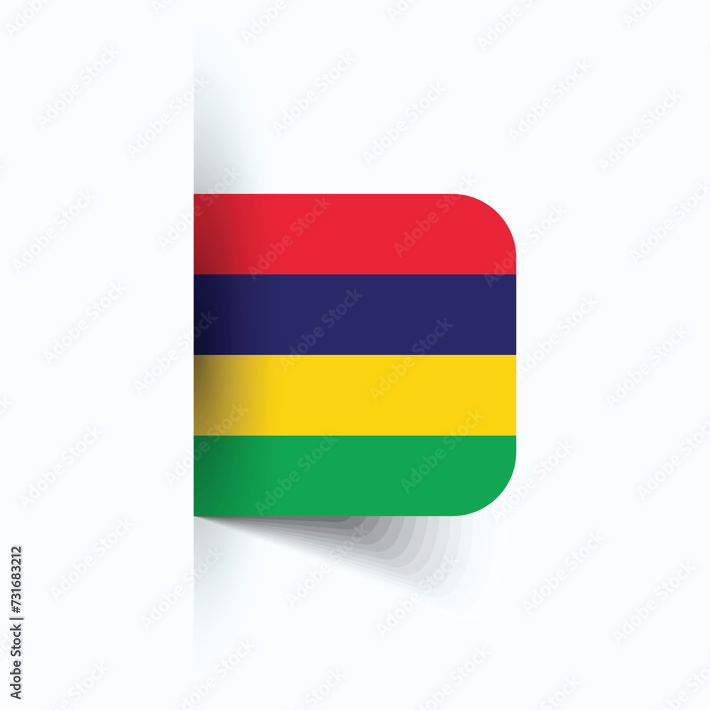 Obraz premium Mauritius national flag, Mauritius National Day, EPS10. Mauritius flag vector icon