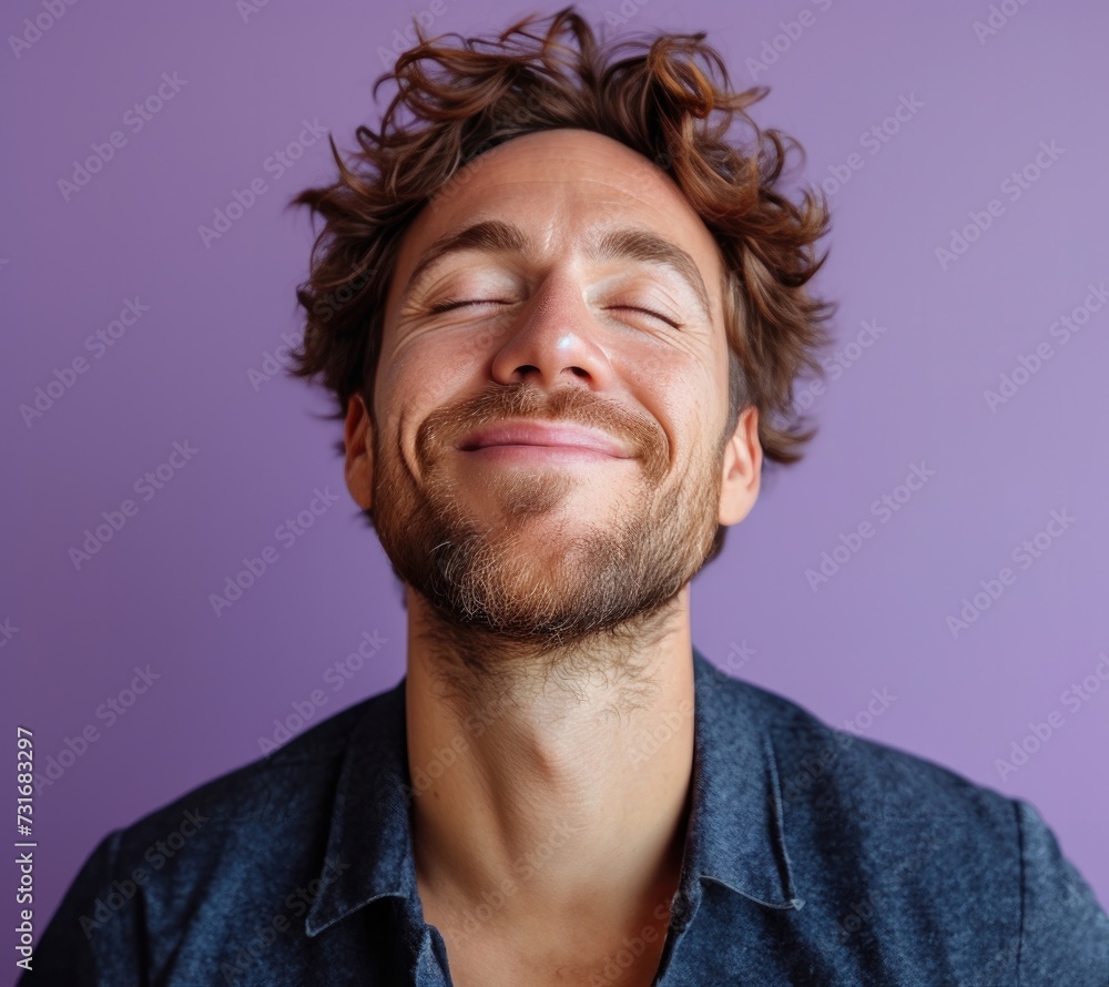 Fototapeta premium Portrait of handsome smiling businessman with suit in professional studio background