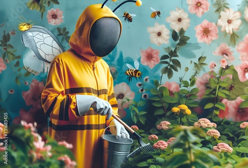 Bee Mask and Yellow Suit photo