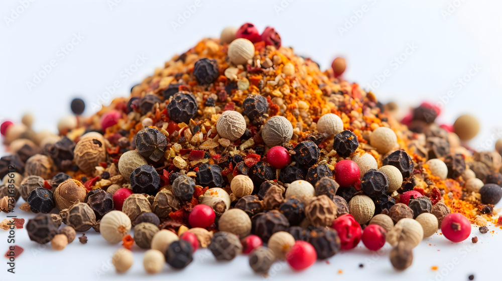 Close-up photo of a heap of colorful spices Close-up photo of a heap of colorful spices