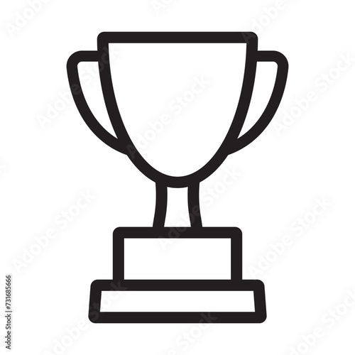 Trophy icon. Trophy cup, winner cup, victory cup vector icon. Reward symbol sign for web and mobile.