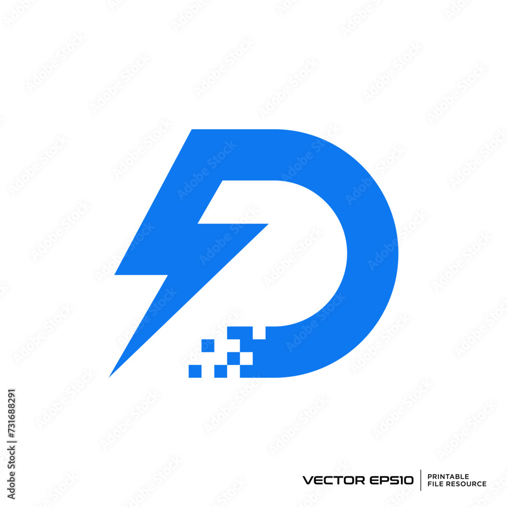 Initial D electrical logo vector illustration Initial D electrical logo vector illustration