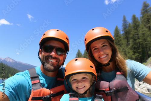 Family Adventure: Whitewater Rafting with Mountain Views