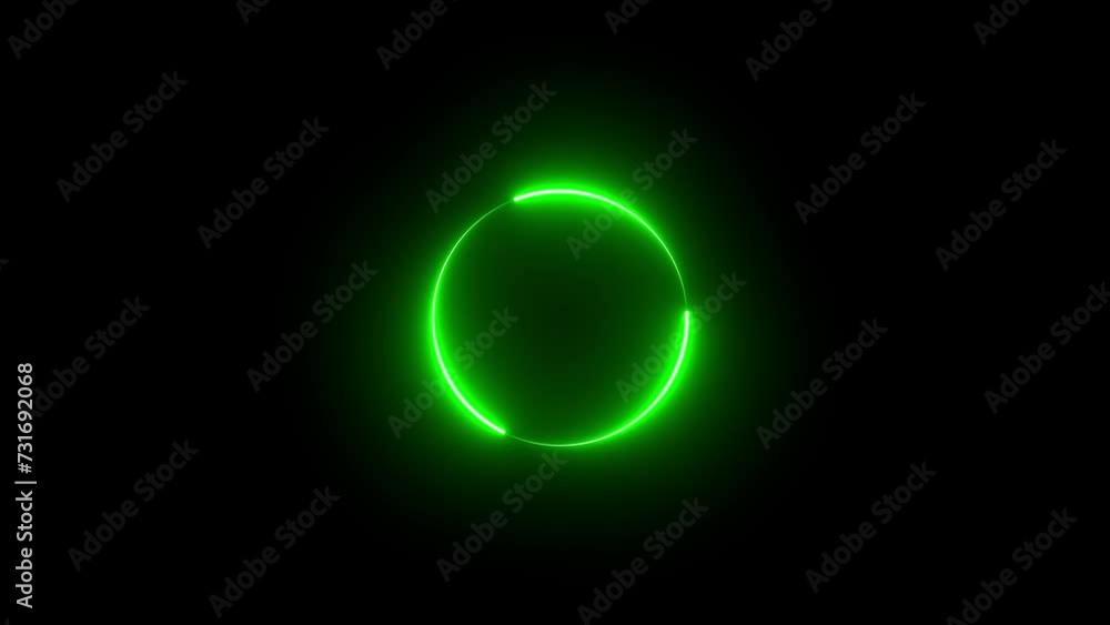 Neon glowing circle frame animation. Colorful laser show seamless loop 4K video. Futuristic light effect isolated on black background. neon circle 4k animation 3D rendering. Neon glowing circle frame animation. Colorful laser show seamless loop 4K video. Futuristic light effect isolated on black background. neon circle 4k animation 3D rendering.