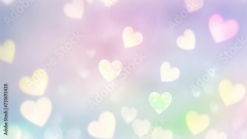 AI generated illustration of a beautiful glowing heart background for wallpapers © Wirestock