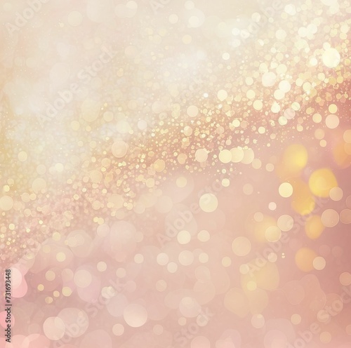 AI generated illustration of a golden shiny bokeh background for use as a wallpaper