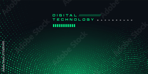 Technology digital futuristic internet network connection black green background, blue abstract cyber information communication, Ai big data science, innovation future tech line illustration vector 3d