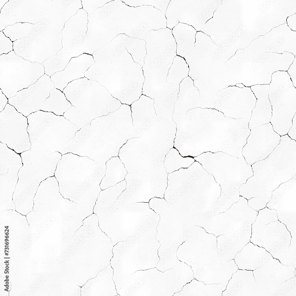 AI generated illustration of a monochrome stone pattern featuring an intricate network of cracks