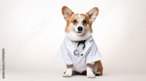 dog, Corgi in doctor gown © Supawit