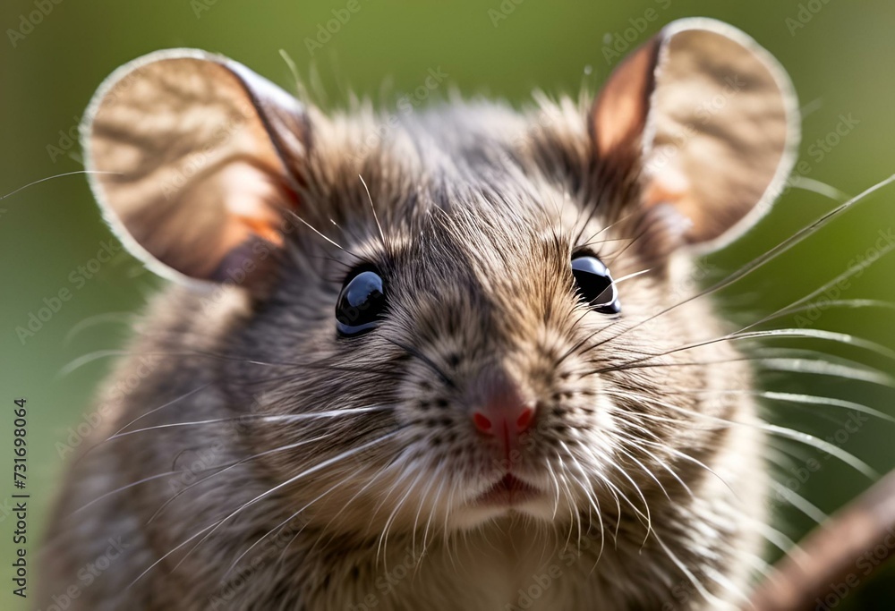 AI generated illustration of a cute brown rat with big black eyes AI generated illustration of a cute brown rat with big black eyes