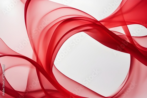 Red abstract flowing waves background © Jack