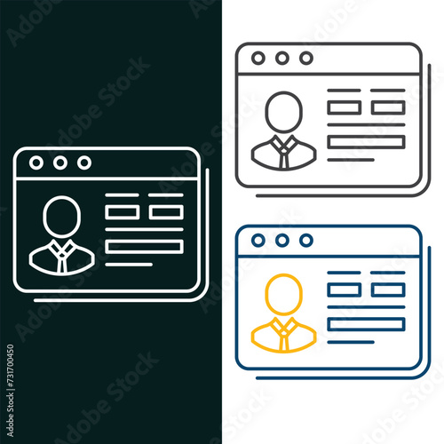 Online Form Vector Illustration Icon Design