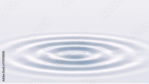 3D Animation - Light abstract background of relaxing concentric waves in water animated in loop photo