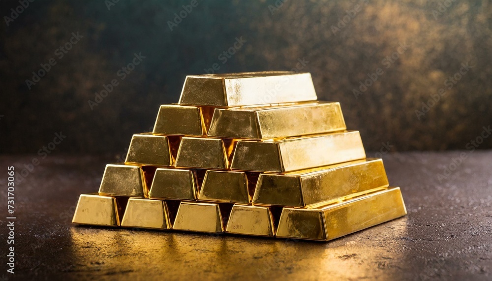a stack of gold bars