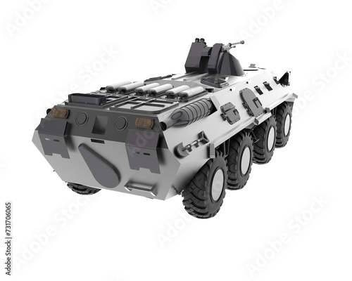 Fototapeta Naklejka Na Ścianę i Meble -  Armored vehicle isolated on background. 3d rendering - illustration