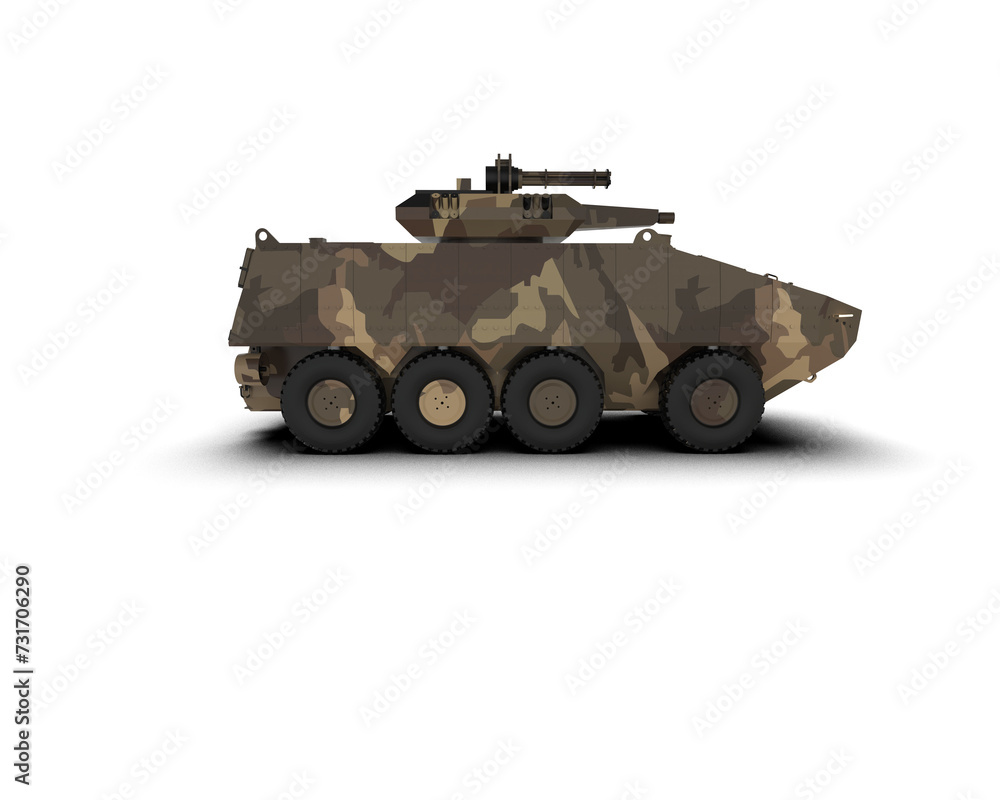 Armored vehicle isolated on background. 3d rendering - illustration Armored vehicle isolated on background. 3d rendering - illustration