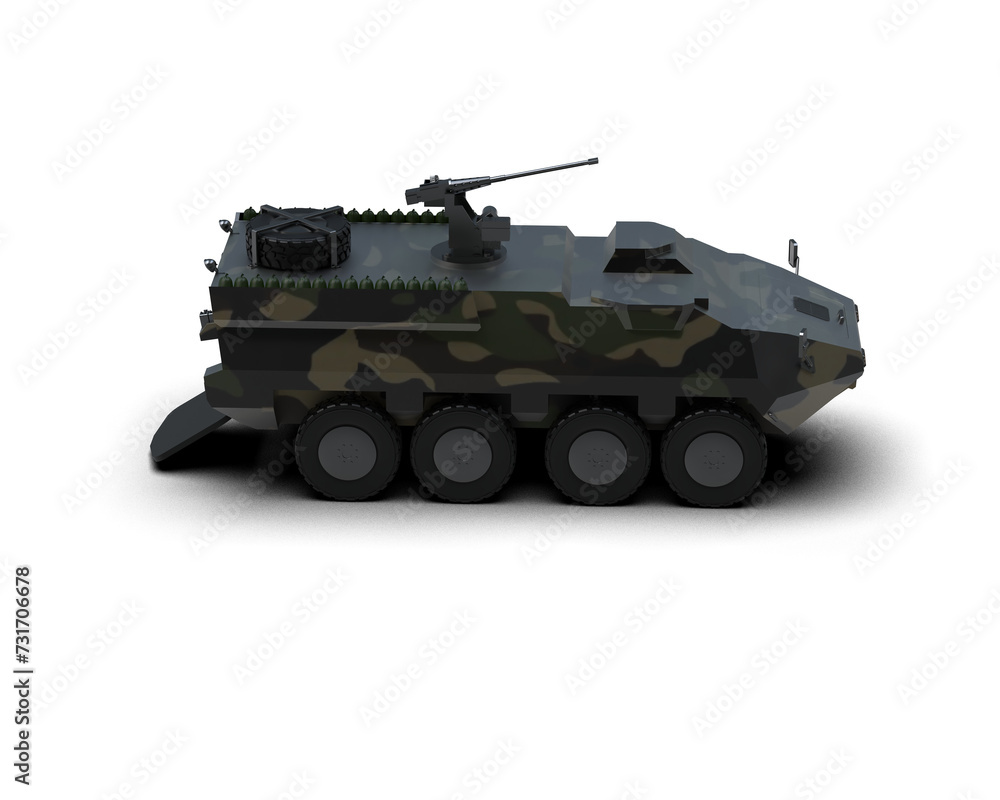 Armored vehicle isolated on background. 3d rendering - illustration Armored vehicle isolated on background. 3d rendering - illustration