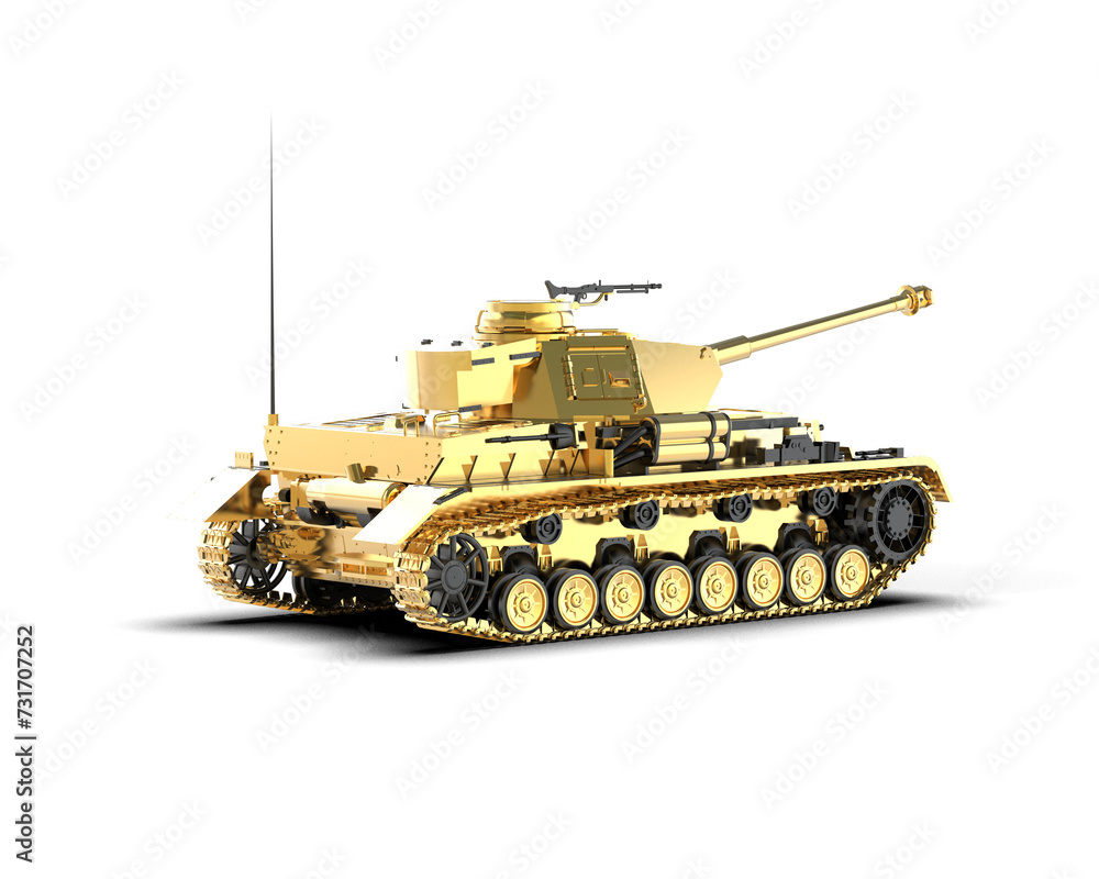 Armored tank building isolated on background. 3d rendering - illustration Armored tank building isolated on background. 3d rendering - illustration