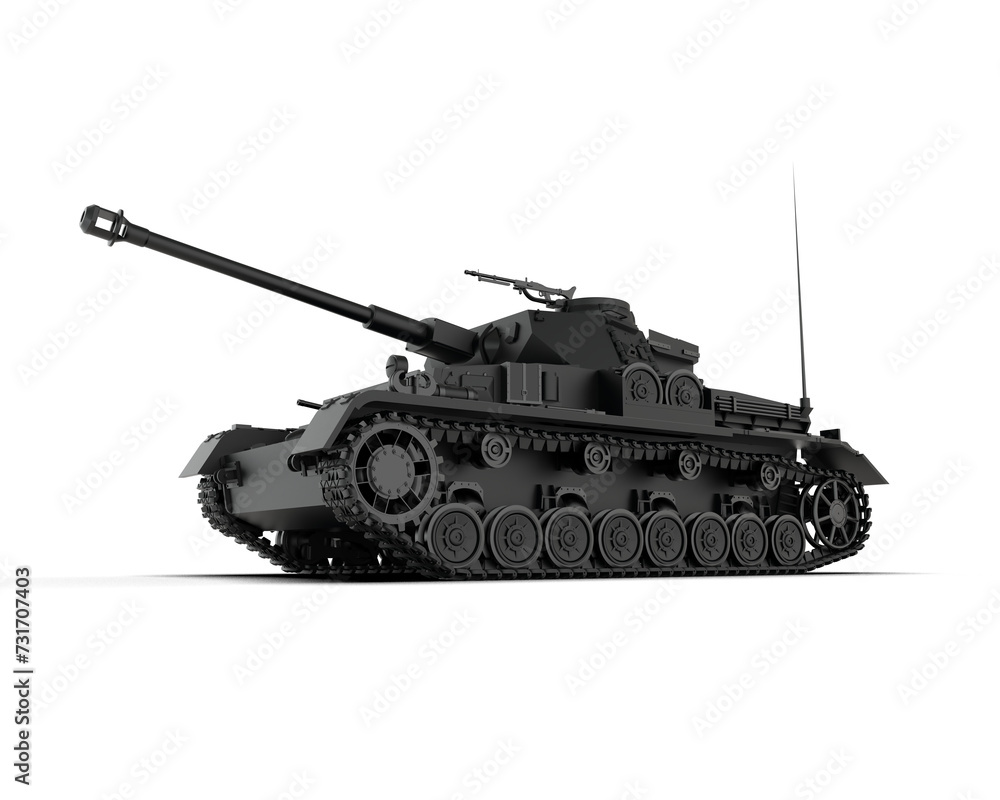 Armored tank building isolated on background. 3d rendering - illustration Armored tank building isolated on background. 3d rendering - illustration