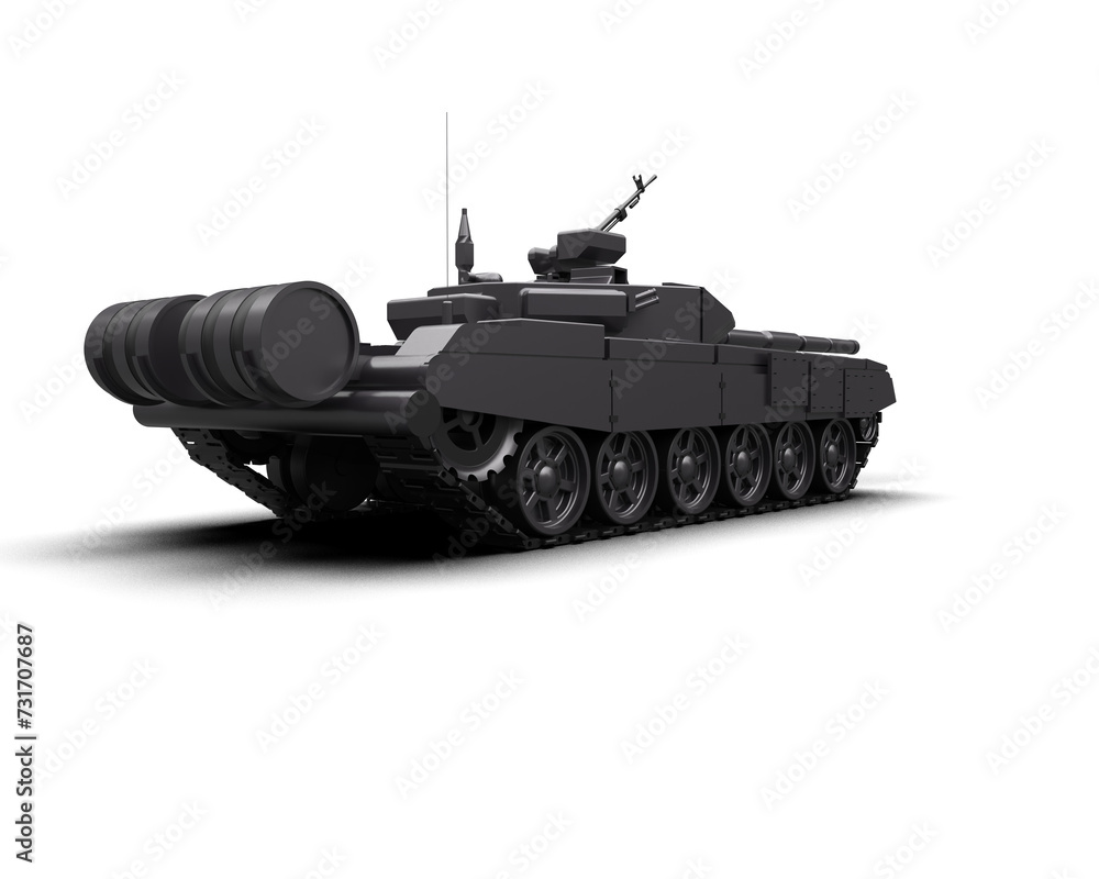 Armored tank building isolated on background. 3d rendering - illustration Armored tank building isolated on background. 3d rendering - illustration