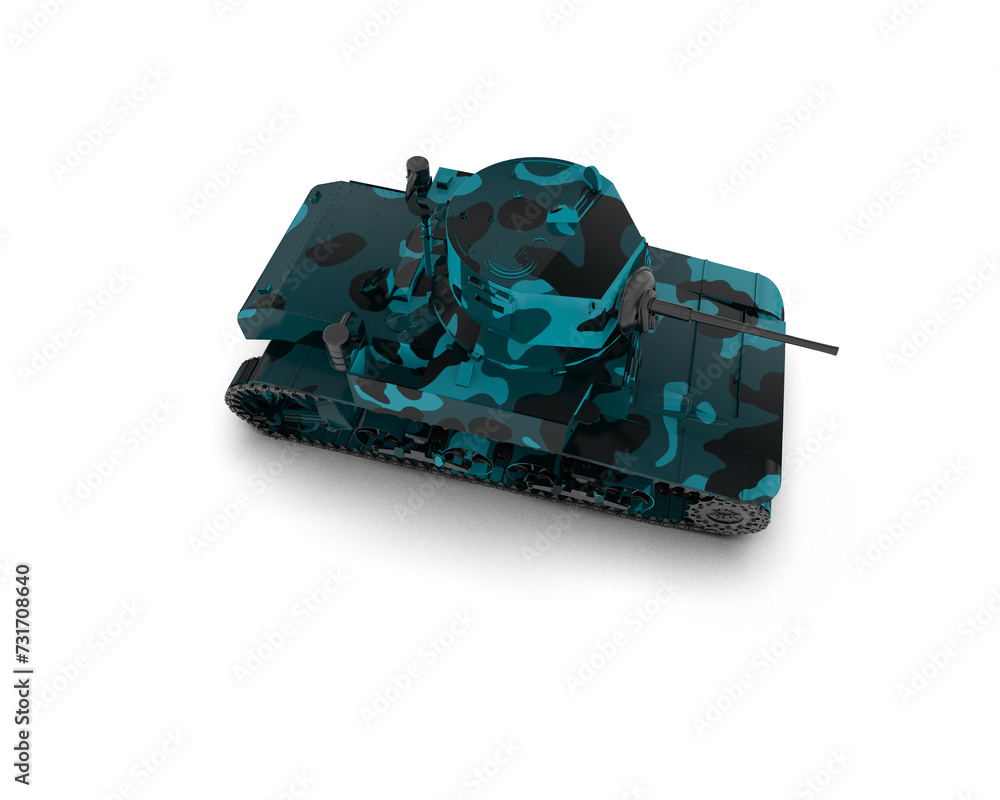 Armored tank building isolated on background. 3d rendering - illustration Armored tank building isolated on background. 3d rendering - illustration