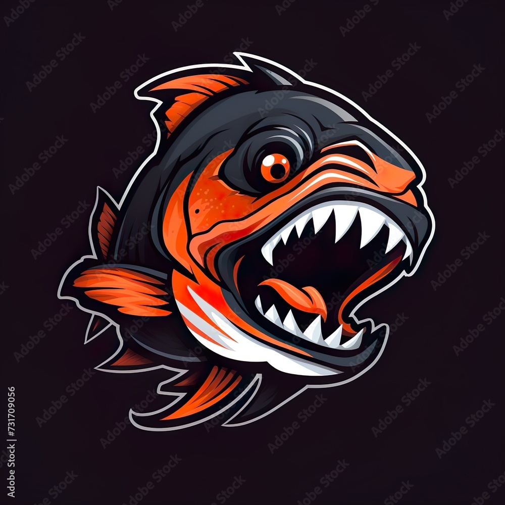 vector design gaming esport mascot logo of shark