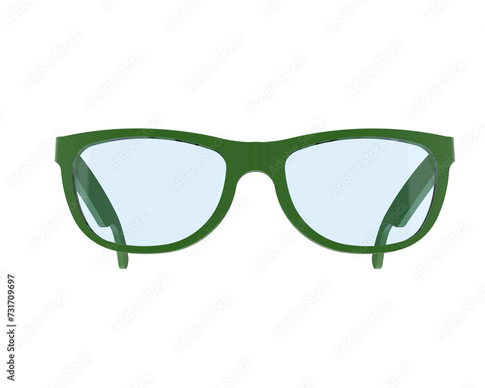 Fototapeta premium Sun glasses isolated on background. 3d rendering - illustration