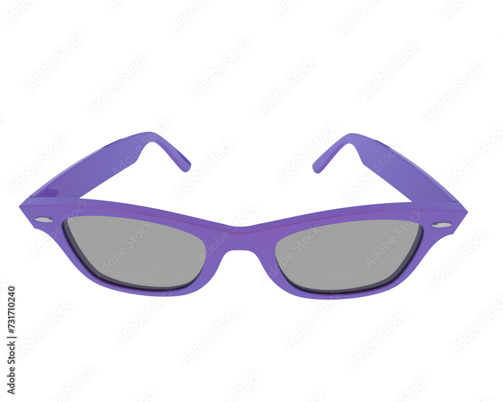 Fototapeta premium Sun glasses isolated on background. 3d rendering - illustration