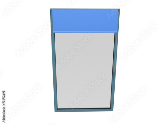 Window isolated on background. 3d rendering - illustration